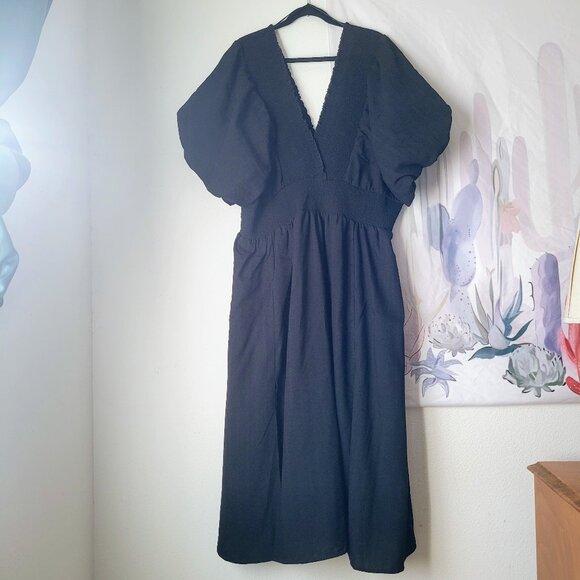 River Island Black Banded Empire Dress Us Plus Size 22 - Picture 1 of 10